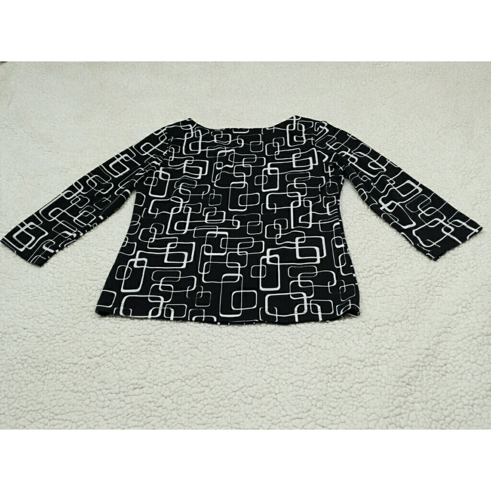 J.T.b. petite blouse color blk & white size S